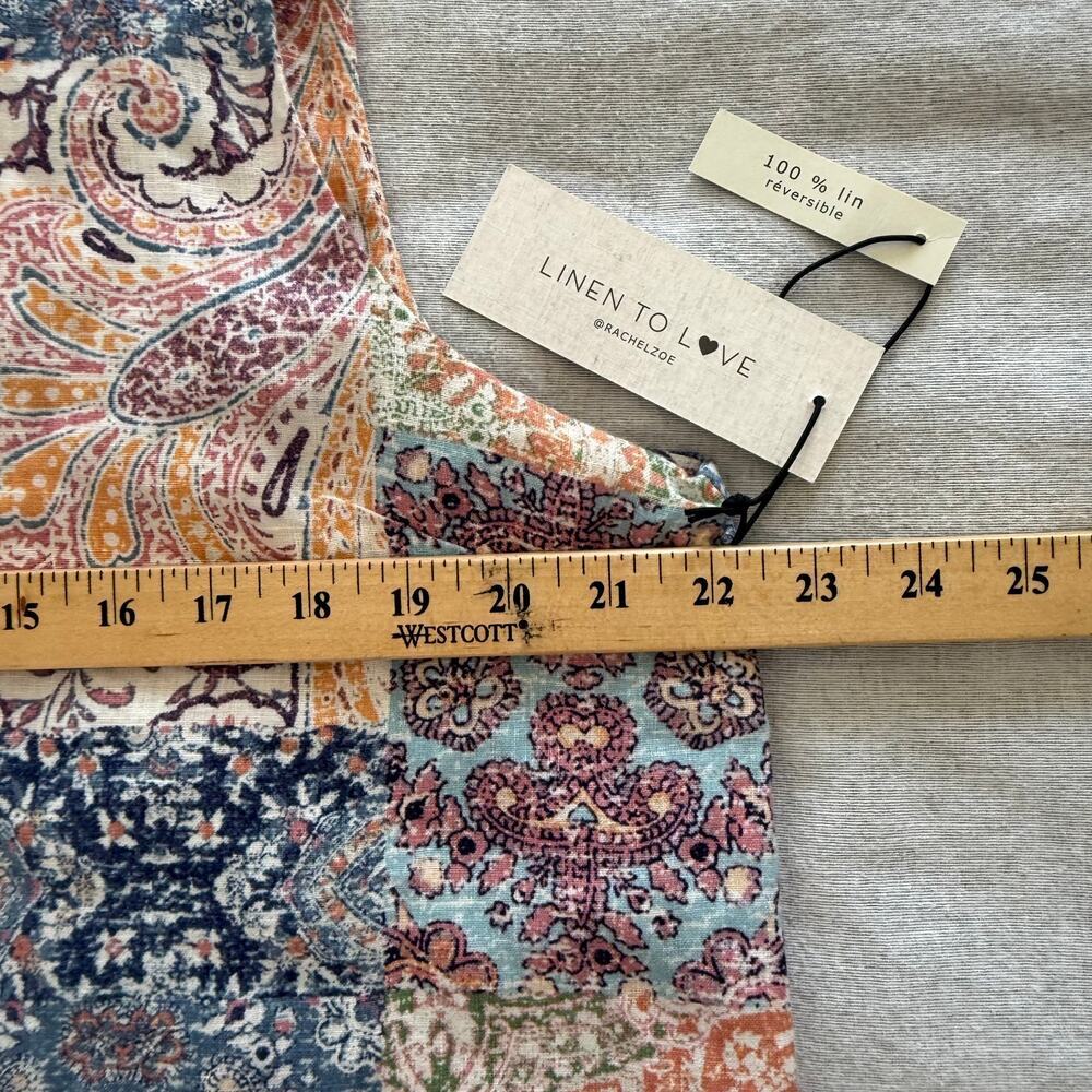 Linen Reversible Tank Top | XL | NWT Resort-2 in 1 blouse - Picture 6 of 16